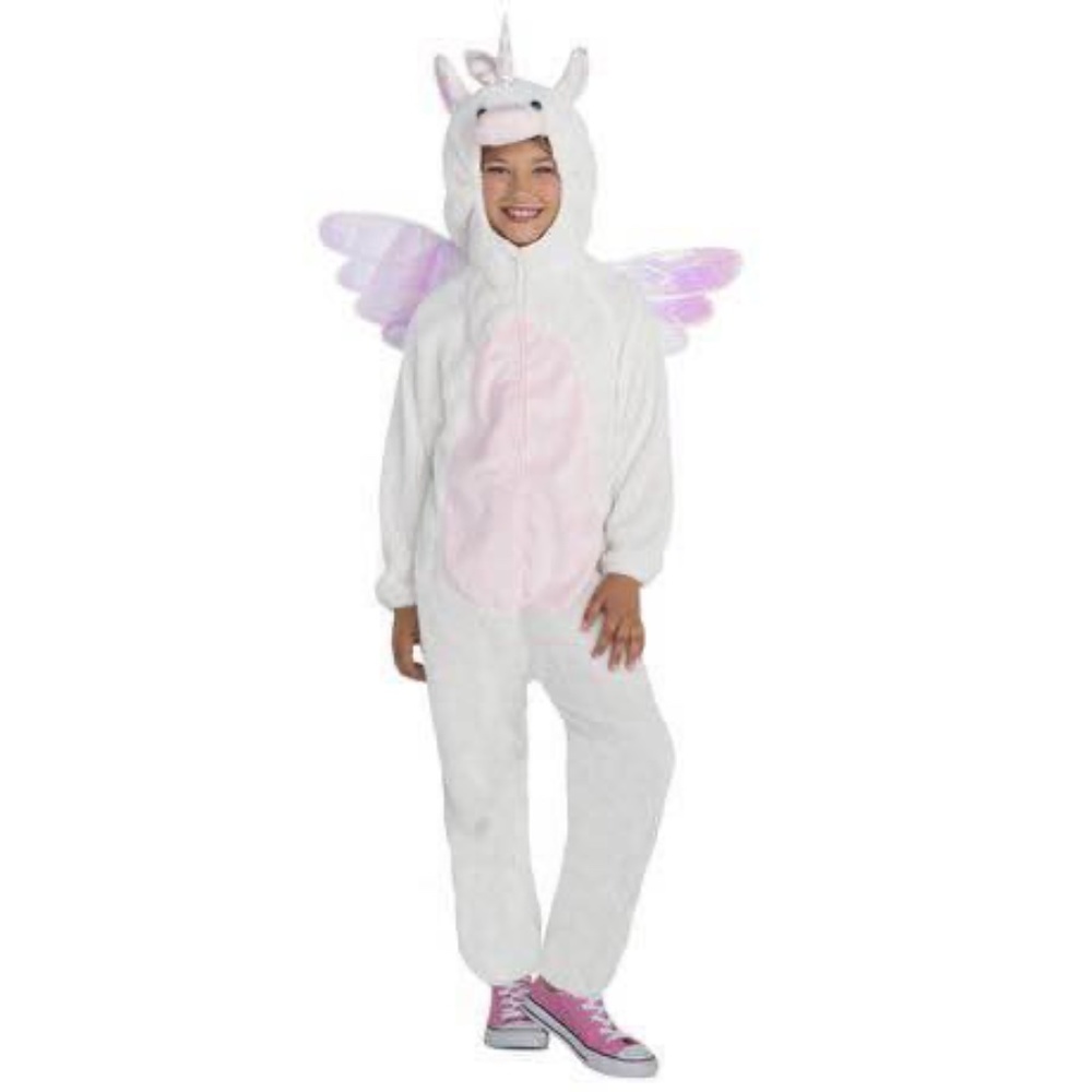 BRAND NEW girl youth unicorn jumpsuit halloween costume size M 9-11 & L 13-15